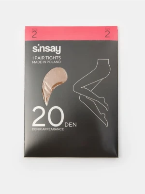 Sinsay - Rajstopy 20 DEN - kremowy