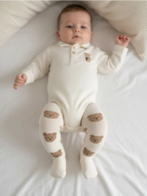 Sinsay - Rajstopy niemowlęce 2 pack - beżowy