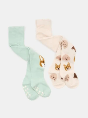 Sinsay - Rajstopy niemowlęce 2 pack - wielobarwny