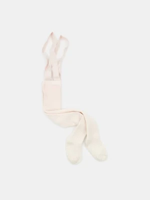 Sinsay - Rajstopy niemowlęce na szelkach - kremowy