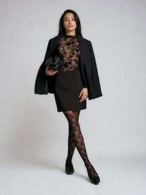 Sinsay - Rajstopy ze wzorem - czarny