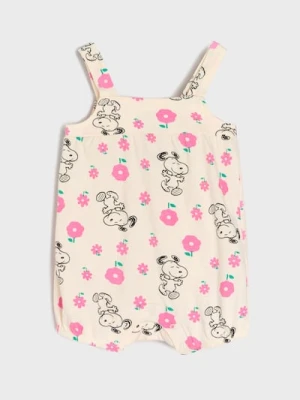 Sinsay - Rampers na ramiączkach Peanuts - kremowy