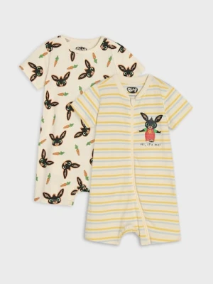 Sinsay - Rampersy niemowlęce 2 pack Bing - kremowy