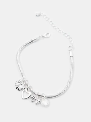 Sinsay - Regulowana bransoletka z zawieszkami - srebrny