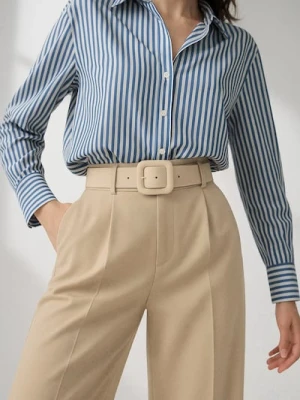 Sinsay - Regulowany pasek z klamrą - beżowy