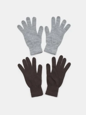 Sinsay - Rękawiczki 2 pack - beżowy