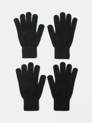 Sinsay - Rękawiczki 2 pack - czarny