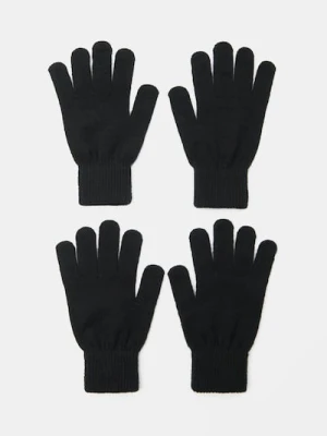 Sinsay - Rękawiczki 2 pack - czarny