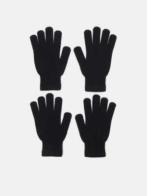 Sinsay - Rękawiczki 2 pack - czarny