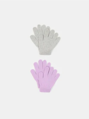 Sinsay - Rękawiczki 2 pack - fioletowy