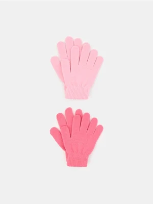 Sinsay - Rękawiczki 2 pack - różowy