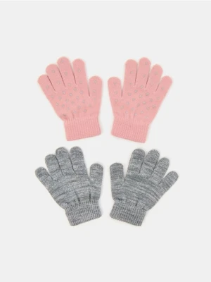 Sinsay - Rękawiczki 2 pack - różowy