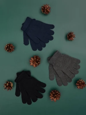 Sinsay - Rękawiczki 3 pack - czarny