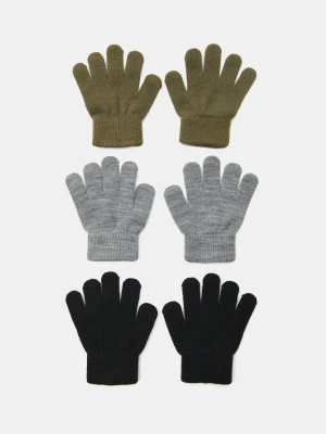 Sinsay - Rękawiczki 3 pack - czarny