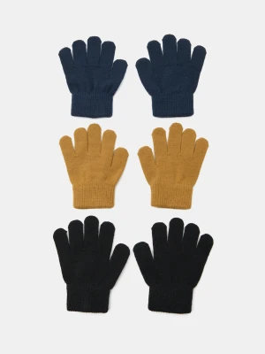 Sinsay - Rękawiczki 3 pack - granatowy