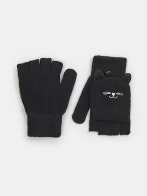 Sinsay - Rękawiczki bez palców - czarny
