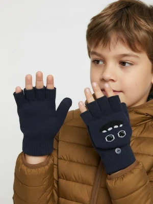 Sinsay - Rękawiczki bez palców z klapką - granatowy