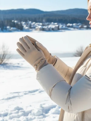 Sinsay - Rękawiczki - beżowy