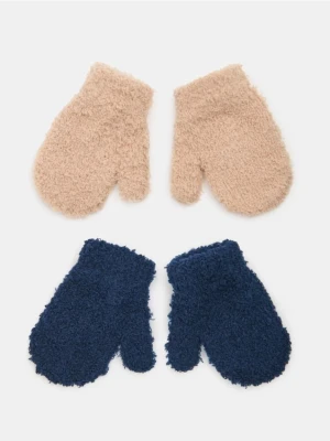 Sinsay - Rękawiczki jednopalczaste 2 pack - granatowy