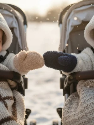 Sinsay - Rękawiczki jednopalczaste 2 pack - granatowy