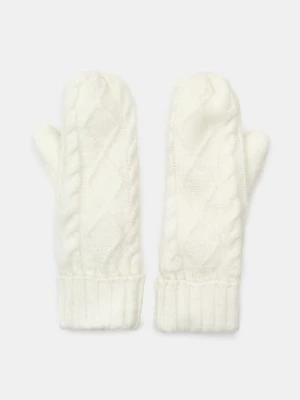 Sinsay - Rękawiczki jednopalczaste - kremowy