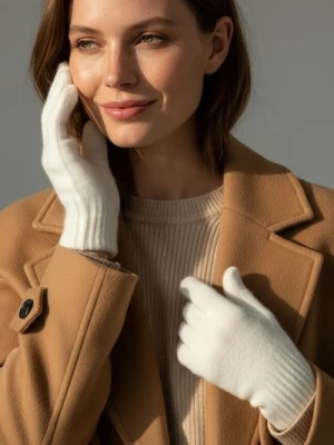 Sinsay - Rękawiczki - kremowy