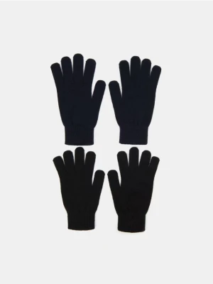Sinsay - Rękawiczki mitenki 2 pack - granatowy