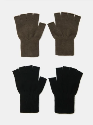 Sinsay - Rękawiczki mitenki 2 pack - zielony