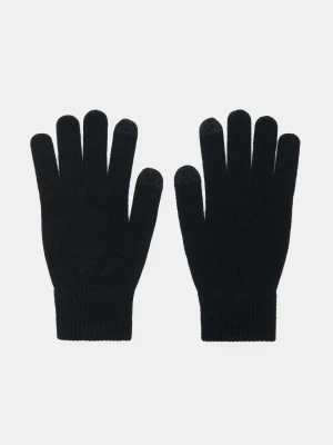 Sinsay - Rękawiczki pięciopalczaste touch screen - czarny