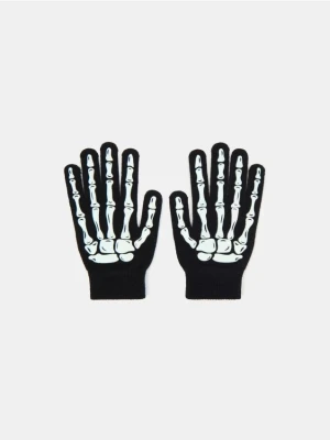 Sinsay - Rękawiczki świecące w ciemności - czarny