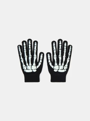 Sinsay - Rękawiczki świecące w ciemności - czarny