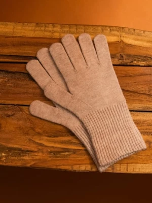 Sinsay - Rękawiczki z domieszką wełny - beżowy