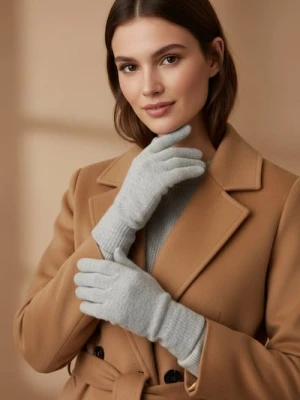 Sinsay - Rękawiczki z domieszką wełny - szary