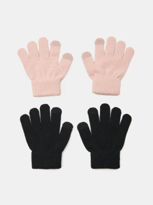 Sinsay - Rękawiczki z funkcją touch screen 2 pack - różowy