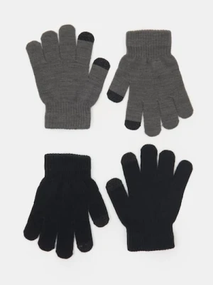 Sinsay - Rękawiczki z funkcją touch screen 2 pack - szary