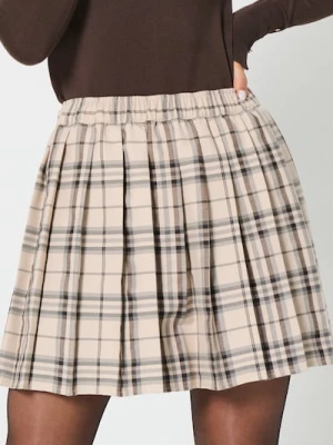 Sinsay - Rozkloszowana spódnica mini w kratę - wielobarwny