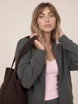 Sinsay - Rozpinana bluza bomber - szary