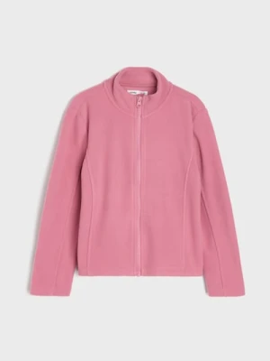 Sinsay - Rozpinana bluza polarowa ze stójką Active - różowy