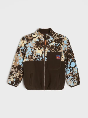 Sinsay - Rozpinana bluza polarowa ze stójką - brązowy
