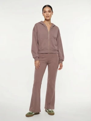 Sinsay - Rozpinana bluza soft touch z domieszką wiskozy - brązowy