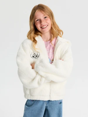 Sinsay - Rozpinana bluza z barankiem Stitch - beżowy