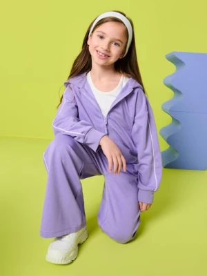 Sinsay - Rozpinana bluza z kapturem Active - fioletowy