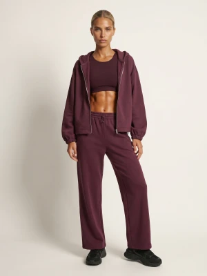 Sinsay - Rozpinana bluza z kapturem Active z domieszką wiskozy soft touch - czerwony