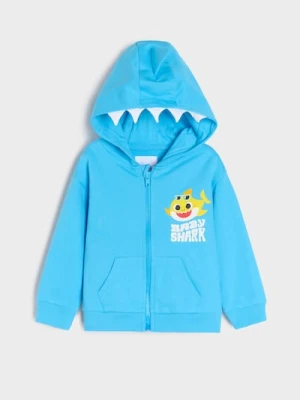 Sinsay - Rozpinana bluza z kapturem Baby Shark - niebieski
