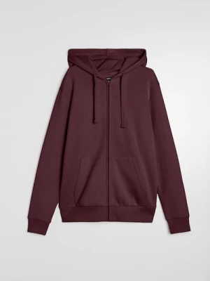 Sinsay - Rozpinana bluza z kapturem - bordowy