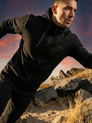 Sinsay - Rozpinana bluza z kapturem - czarny