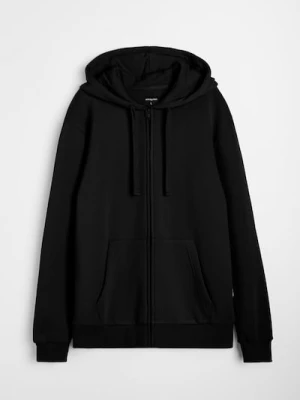 Sinsay - Rozpinana bluza z kapturem - czarny