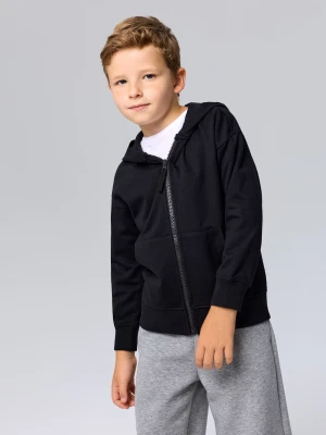 Sinsay - Rozpinana bluza z kapturem - czarny