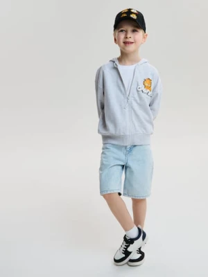 Sinsay - Rozpinana bluza z kapturem Garfield - szary