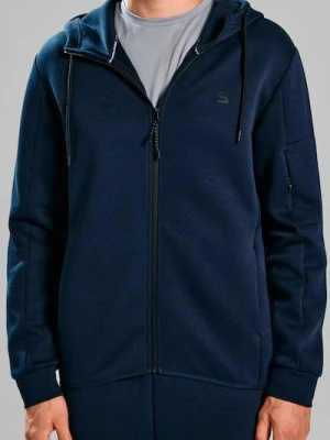 Sinsay - Rozpinana bluza z kapturem - granatowy